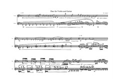 Duo No.21 for Violin and Guitar, MVWV 349: Duo No.21 for Violin and Guitar by Maurice Verheul
