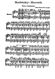 Radetzky March, Op.228: Piano-conducteur by Johann Strauss Sr.