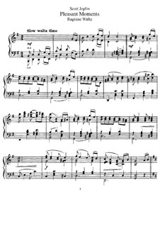 Pleasant Moments: For piano by Scott Joplin