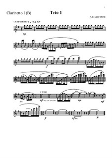 Ensembles for woodwinds and piano: Сlarinets I in B parts by Alexander Bystrov