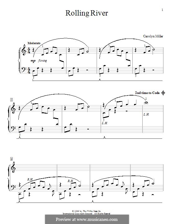 Rolling River by C. Miller - sheet music on MusicaNeo