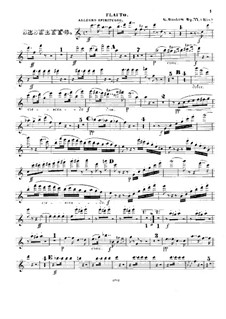 Sextet for Piano and Winds (or Strings), Op.77b: Flute part by Georges Onslow