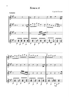 Theme in A: Quartet: free choice; any instrument by Sergej Kolgan