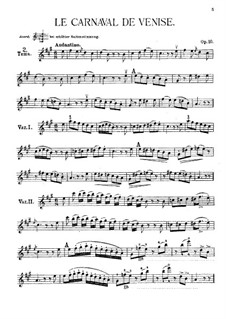 Il Carnevale di Venezia (The Carnival of Venice), MS 59 Op.10: For violin and piano by Niccolò Paganini