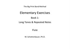 Elementary Exercises. Book I: Flute by Michele Schottenbauer