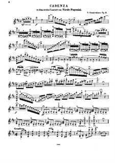Concerto for Violin and Orchestra No.1 in D Major, Op.6: Cadenza by Niccolò Paganini
