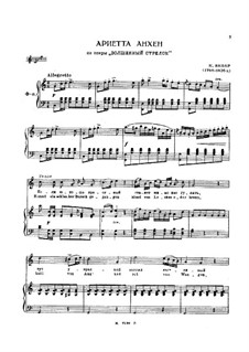 Act II, No.7 Arietta of Aennchen: For voice and piano by Carl Maria von Weber