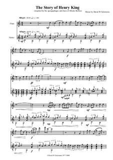 The Poem is the Song: The story of Henry King, for flute and guitar by David W Solomons