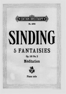 Fantaisies, Op.118: No.2 Méditation by Christian Sinding