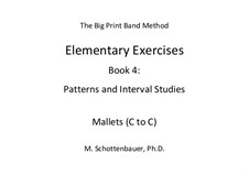 Elementary Exercises. Book IV: Mallets (C to C) by Michele Schottenbauer