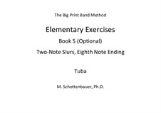 Elementary Exercises. Book V: Tuba by Michele Schottenbauer