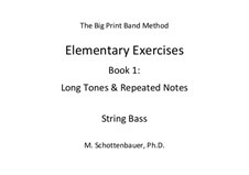 Elementary Exercises. Book I: String bass by Michele Schottenbauer