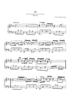 Aria: Version for piano by Johann Sebastian Bach