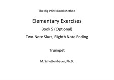 Elementary Exercises. Book V: Trumpet by Michele Schottenbauer