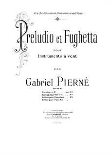 Three Pieces for Piano, Op.40: Prelude and fughetta for wind instruments – flutes parts by Gabriel Pierné