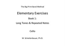 Elementary Exercises. Book I: Cello by Michele Schottenbauer