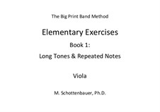 Elementary Exercises. Book I: Viola by Michele Schottenbauer