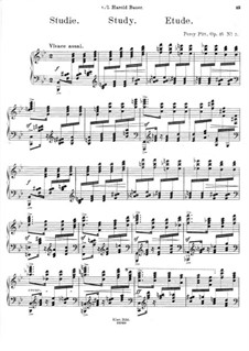 Two Pieces, Op.45: No.2 Study by Percy Pitt