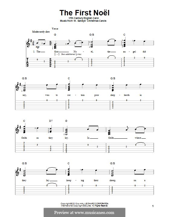 Vocal-instrumental version (printable scores): For guitar with tab by folklore