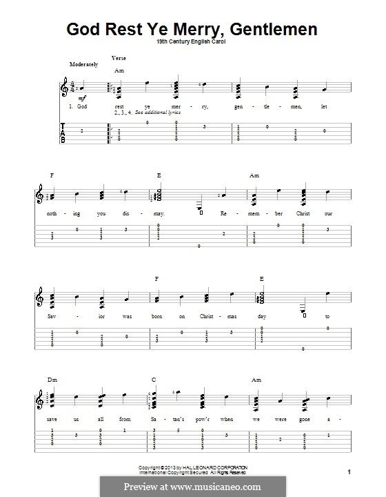 Guitar version: For a single performer by folklore