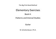 Elementary Exercises. Book IV: Guitar by Michele Schottenbauer