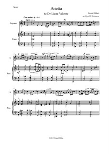 Arietta for soprano and piano: Arietta for soprano and piano by Daniel Mihai