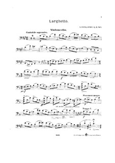 Two Pieces for Cello and Piano, Op.3: Solo part by Nikolai Potolovsky
