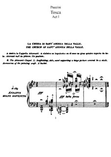 Tosca: Piano-vocal score by Giacomo Puccini