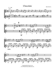 Chocolate by K. Love - sheet music on MusicaNeo