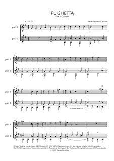 Fughetta, Op.233: For two guitars by Berndt Leopolder