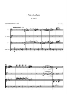 Suite No.2. Arabian Dance: For oboe, cor anglais, violin and double bass by Edvard Grieg