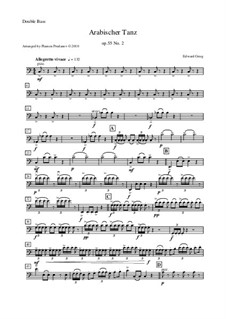 Suite No.2. Arabian Dance: For oboe, cor anglais, violin and double bass – double bass part by Edvard Grieg