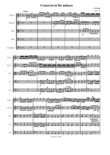 Concerto for Strings in C Minor, RV 119: Score, parts by Antonio Vivaldi