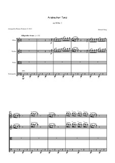 Suite No.2. Arabian Dance: For oboe, violin, viola and cello by Edvard Grieg