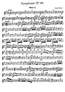 Symphony No.88 in G Major, Hob.I/88: Oboe I part by Joseph Haydn