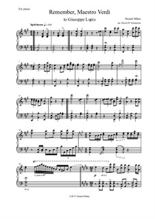Remember, maestro Verdi – piano solo: Remember, maestro Verdi – piano solo by Daniel Mihai