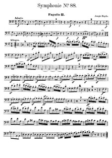 Symphony No.88 in G Major, Hob.I/88: Bassoon II part by Joseph Haydn