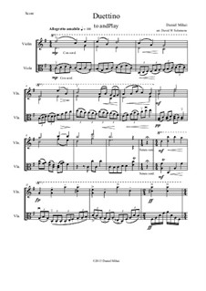 Duettino for violin and viola: Score for two performers by Daniel Mihai
