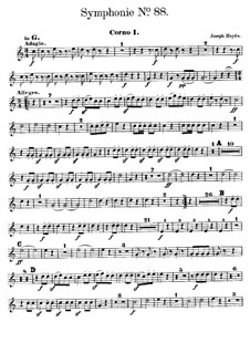 Symphony No.88 in G Major, Hob.I/88: Horn I part by Joseph Haydn