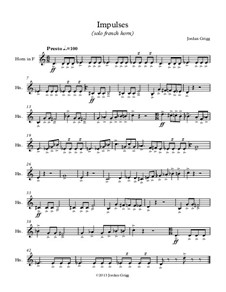 Impulses (solo french horn) by J. Grigg - sheet music on MusicaNeo