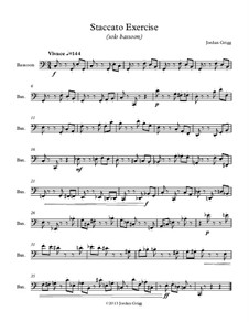 Staccato Exercise (solo bassoon): Staccato Exercise (solo bassoon) by Jordan Grigg