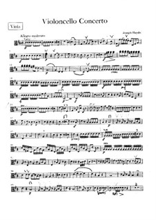 Concerto for Cello and Orchestra No.2 in D Major, Hob.VIIb/2: Viola part by Joseph Haydn