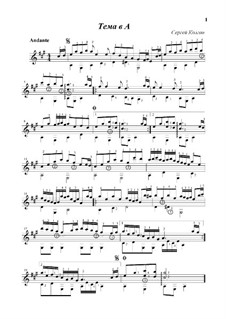 Theme in A: For a single performer (Version 2) by Sergej Kolgan