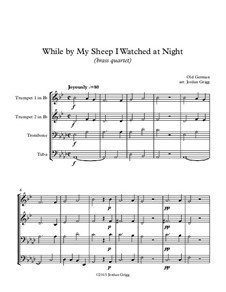 While By My Sheep: For brass quartet by folklore