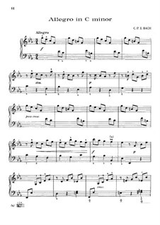 Allegro in C Minor: Allegro in C Minor by Carl Philipp Emanuel Bach