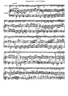 Sonata No.1 in G Major: Full score, Solo part by Joseph Haydn