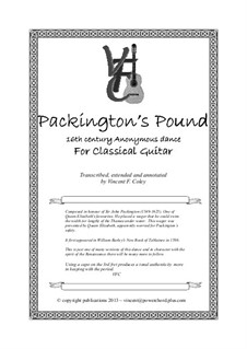 Packington's Pound: For guitar by Unknown (works before 1850)