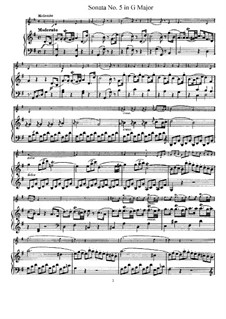 Sonata No.5 in G Major: Full score, Solo part by Joseph Haydn