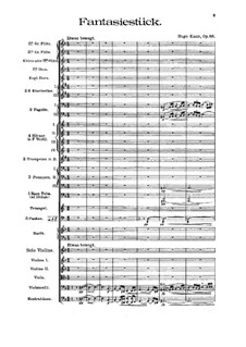 Fantastic Piece for Violin and Orchestra, Op.66: Full score by Hugo Kaun