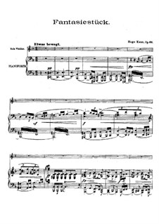 Fantastic Piece for Violin and Orchestra, Op.66: Score by Hugo Kaun